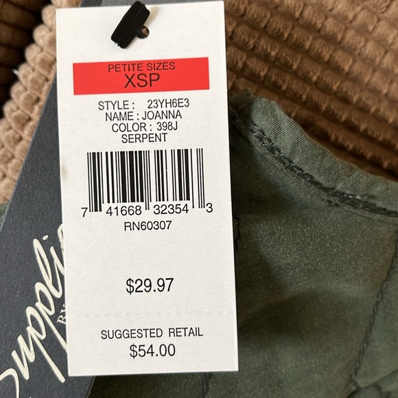 Vest by Supplies at Union Bay NWT. Military Green xsp plaid flannel lining - Picture 10 of 10